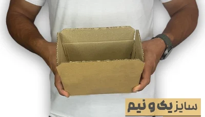 کارتن بدون چاپ 9*19 ارتفاع10 معادل 1.5 پستی