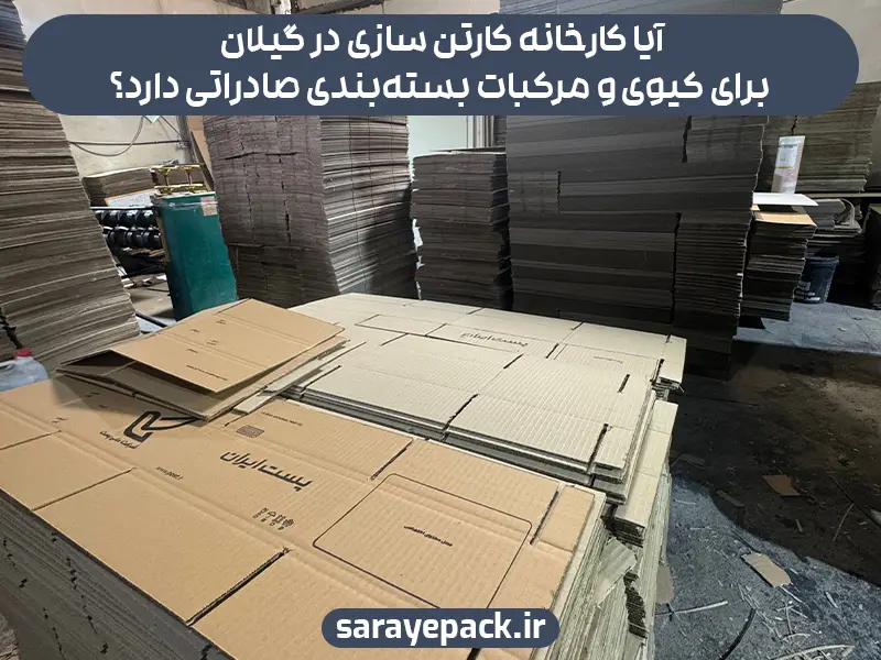 آیا کارخانه کارتن سازی در گیلان برای کیوی و مرکبات بسته‌بندی صادراتی دارد؟