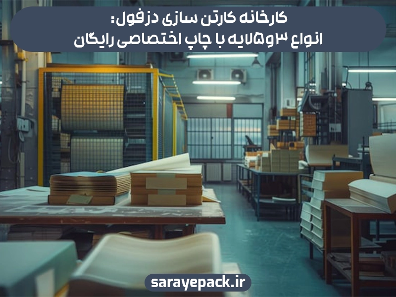 کارخانه کارتن سازی دزفول: انواع 3و5لایه با چاپ اختصاصی رایگان