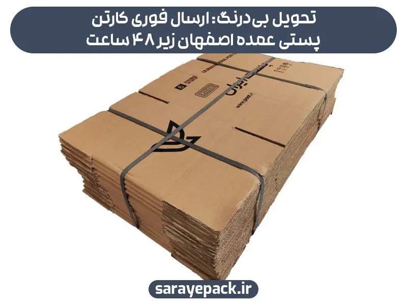 تحویل بی‌درنگ: ارسال فوری کارتن پستی عمده اصفهان زیر 48 ساعت